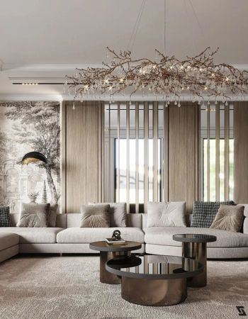  A Grand Neoclassic Living Room with Luxury Touches  Inspirations Caffe Latte Home