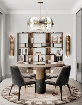  MODERN LUXURY DINING ROOM WITH COFFEE TONES  Inspirations Caffe Latte Home