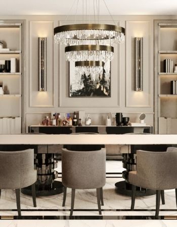  MODERN WHITE AND BROWN DINING ROOM  Inspirations Caffe Latte Home