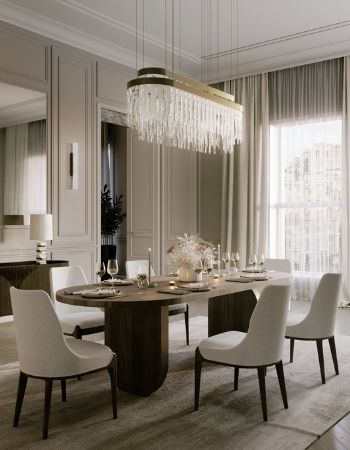  SOFT TONED DINING ROOM WITH STUNNING FEATURES  Inspirations Caffe Latte Home