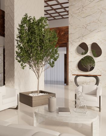  The Canvas of White: Luxury Living Room with Wood Accents  Inspirations Caffe Latte Home