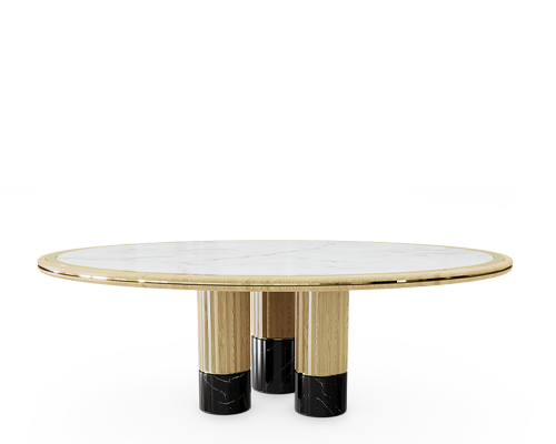 ANJELICA ROUND DINING TABLE Caffe Latte Home
